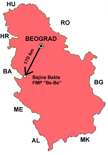 mapa srbije bajina basta FMP BE BE Where we are mapa srbije bajina basta